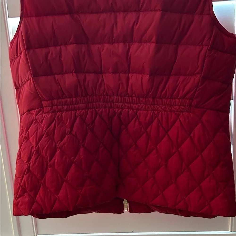 Talbots Quilted Vest in Vibrant Red - Picture 7 of 7